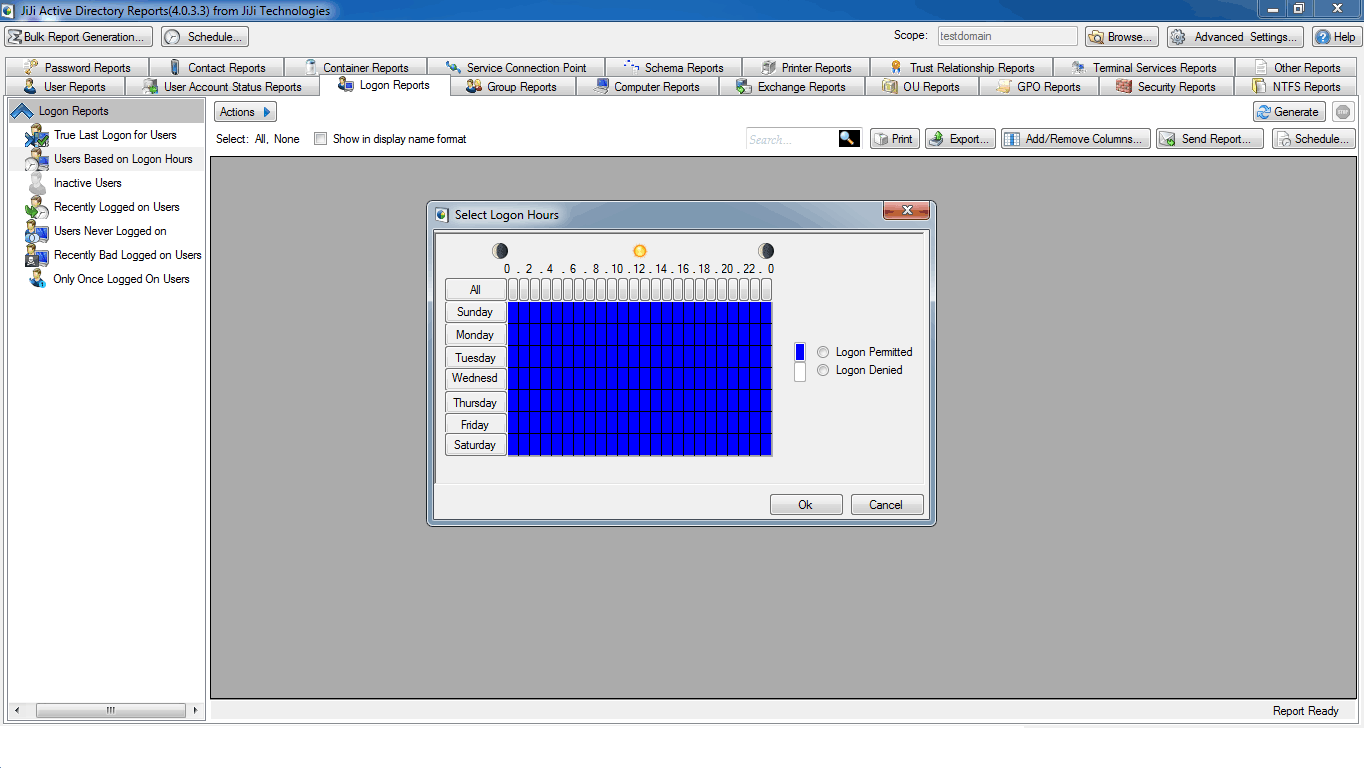 Active Directory Users Logged on Reports